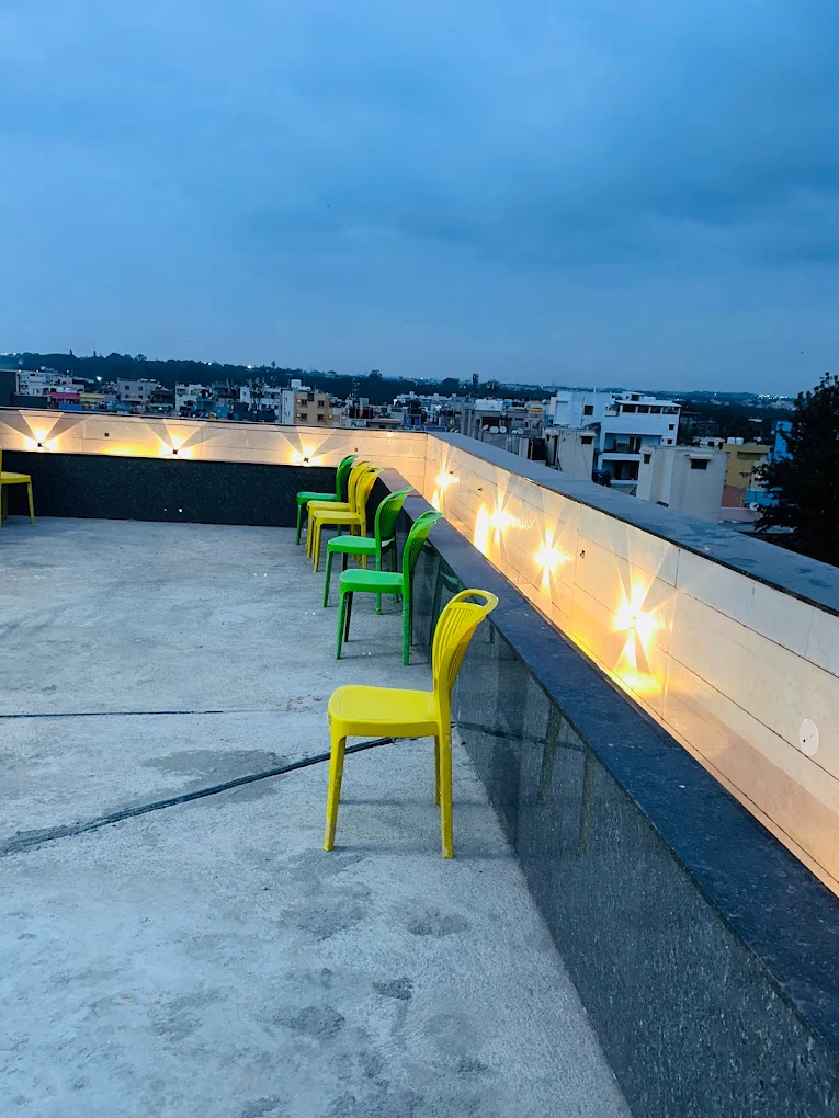 Open terrace seating area