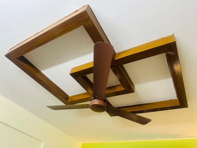 Designer ceiling with fan