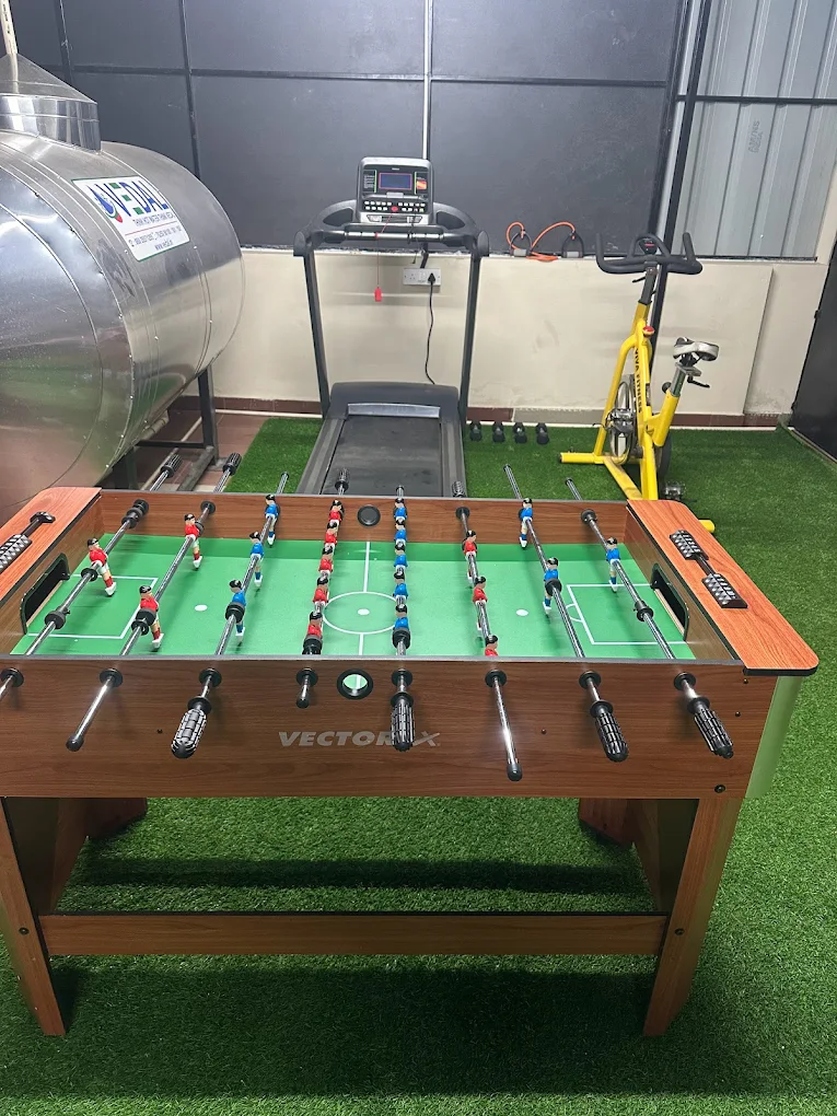 Games zone with foosball