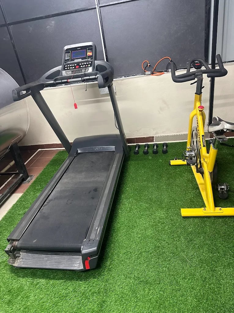 Gym with treadmill and cycle